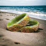 golden green bangles